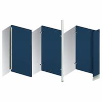 ASI GLOBAL Urinal Screen: Plastic Polymer, Blue, 48 in Ht, 24 in Wd, 1 in Thick (MPN 40-90824802-9509). Key specifications — Brand: ASI GLOBAL PARTITIONS; Color: Blue.