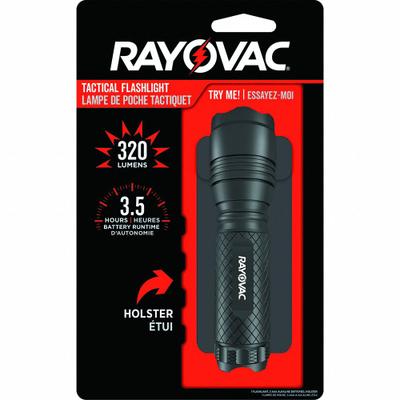 RAYOVAC Flashlight: 320 lm, 3.5 hr Run Time at Max. Brightness, 170 m Max Beam - Flashlights