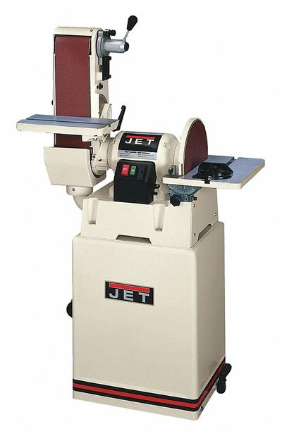 JET Belt and Disc Sander: For Wood, 230 V, Single-Phase, 1 1/2 hp, 6 in x 48 in Belt - Floor Standing Belt & Disc Machines