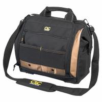 CLC Tool Bag: 7 in W x 13 in D x 13 in H, Black, Polyester, 30 Pockets, 20 Inside Pockets, Polyester (MPN 1537). Key specifications — Color: Black; Brand: CLC; Material: Polyester.