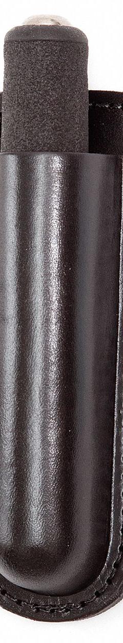 GOULD & GOODRICH, INC. Baton Holder: Black, Leather, Basket Weave, For 2 1/4 in Belt Wd (MPN B560-26). Key specifications — attr188437: Black; attr188438: Leather; attr188431: Baton Pouch.