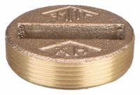 JAY R. SMITH MFG. CO Floor Cleanout: 2 in Overall Dia, 1 in Overall Ht, Cast Bronze, Cast Bronze (MPN 4470T02). Key specifications — Color: Bronze; Resistance Properties: Corrosion-Resistant; Brand: JAY R. SMITH MFG. CO; Finish: Cast Bronze; Includes: Plug.