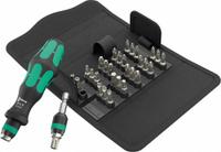 WERA Multi-Bit Screwdriver: Hex/Phillips/Pozidriv/Slotted/Torx Tip, 30 Tips, 6 1/2 in Overall Lg (MPN 05057113001). Key specifications — attr1205339: Torx BO Bits with Bore Hole: T10 + T15 + T20 + T25 + T30 + T40; attr1205303: WERA.