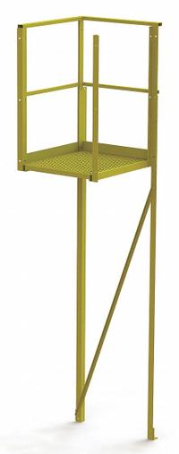 TRI-ARC Turn Platform: 7.7 ft Overall Ht, Steel (MPN UCT05242). Key specifications — Material: Steel; Color: Yellow; Brand: TRI-ARC.