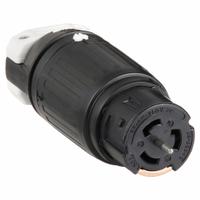 HUBBELL Locking Connector: Non-NEMA, Black/White, 250V AC, 50 A Current Rating, 3 Poles, 4 Wires (MPN CS8364C). Key specifications — Brand: HUBBELL.