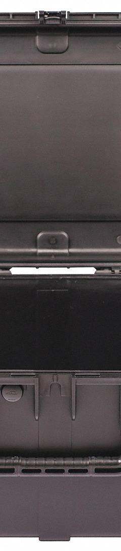SKB Protective Case: 17 in x 23 in x 14 in Inside, No Foam, Black, 2 Wheels, 20 lb Wt, IP67, Latches (MPN 3i-2317-14BE). Key specifications — Handle Style: Folding; Brand: SKB; Case Closure Type: Latches.