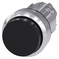 SIEMENS Extended Push Button: Black, 22 mm Mounting Size, Metallic, Momentary (MPN 3SU1050-0BB10-0AA0). Key specifications — Brand: SIEMENS; Action: Momentary; Series: 3SU; Push Button Material Type: Metallic.