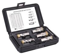 APPROVED VENDOR Annular Cutter Set: 1 in Max Cutting Dp, Pilot Pin Included, Bright (Uncoated) (MPN 4THF4). Key specifications — attr253884: Yes; attr253885: Bright (Uncoated); attr253886: High Speed Steel; attr253887: Weldon Flat; attr253888: Fractional Inch; attr253891: 1-1/16 in; attr277149: APPROVED VENDOR.