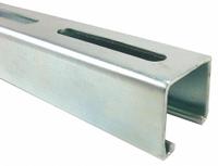Strut Channel - Slotted: 304 Stainless Steel, Polished, 12 ga Gauge, Long Slotted, Slotted Holes (MPN A1200S 10SS). Key specifications — Material: 304 Stainless Steel; Color: Silver; Finish: Polished; Hole Size: 7/16 in x 3 in; Hole Spacing: 4 in Center to Center; Slot Type: Long Slotted; Brand: SUPERSTRUT.