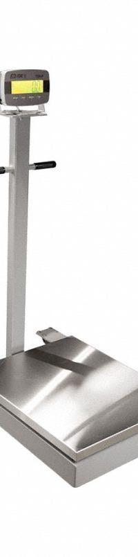 B-TEK Floor Scale: 1,000 lb Wt Capacity - Imperial, 0.5 lb Readability, Floor Scale, 33 in x 48 in (MPN 912-3555). Key specifications — Weighing Units: lb; Platform Material: 304 Stainless Steel; Connection Ports: RS-241; Brand: B-TEK; Readability: 0.5 lb.