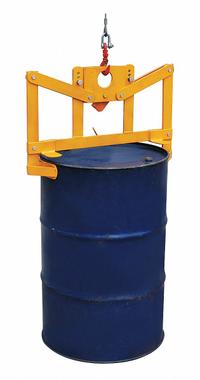 DAYTON Drum Lifter: 2 Grip Points, For 55 gal Drum Capacity, Metal, 1,000 lb Wt Capacity, Rim (MPN 12R539). Key specifications — Color: Yellow; For Drum Material: Metal; Grip Location: Rim; Material: Steel; Brand: DAYTON.