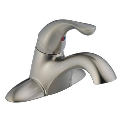 Delta Bathroom Faucet: Classic, Zinc, Stainless Finish, 1.2 gpm Flow Rate, Centerset - Single-Post Handle Bathroom Faucets