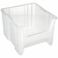 QUANTUM STORAGE SYSTEMS Bin: 17 1/2 in Overall Lg, 16 1/2 in x 12 1/2 in, Clear, Stacking Capable (MPN QGH800CL). Key specifications — Mobility: Stationary; Material: Plastic; Brand: QUANTUM STORAGE SYSTEMS; Stackable: Stacking Capable.