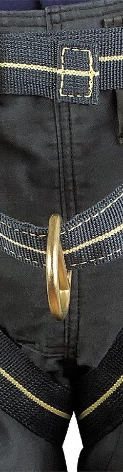 GEMTOR Rescue Harness: II, Kevlar, 46 in Waist Size (Min), 56 in Waist Size (Max) (MPN 544FR-4). Key specifications — Brand: GEMTOR; Standards: NFPA 1893; Hardware Material: Steel; Webbing Materials: Kevlar; Back D-Ring: No; Class: II; Color: Black; Front D-Ring: No.