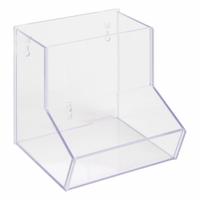 Lab Bulk Bin: 8 1/2 in Overall Wd, 8 3/8 in Overall Ht, 8 5/8 in Overall Lg, PETG, Clear, Wall (MPN BLKBN8-W). Key specifications — Material: PETG; Mounting Location: Wall; Color: Clear; Product Type: Bulk Bin; Total Holding Capacity: Misc Lab Supplies; Brand: POLTEX.