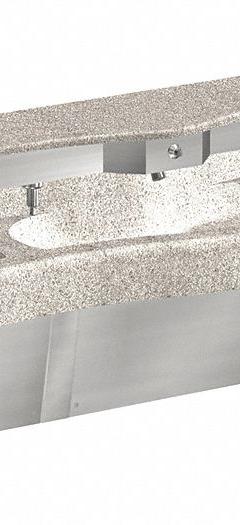 ACORN Bathroom Sink System: 3793, Smoky Granite, Polymer Resin, Sensor, 84 in Overall Lg (MPN 3793-0026). Key specifications — Series: 3793; Includes: Spray Nozzles; Color: Smoky Granite; Brand: ACORN; Sink Type: Wash Station; Material: Polymer Resin; Sink Material: Polymer Resin.