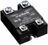 CRYDOM Solid State Relay: Surface Mounted, 50 A Max Output Current, SCR, AC Output (MPN HD4850-10). Key specifications — Brand: CRYDOM; Current Type: AC; Electrical Connection: Screw Clamp; Finger Safe: No; Input Current: 12 mA; Maximum Output Current without Heat Sink: 12 A; Mounting Style: Panel; Output Voltage: 48 to 530V AC.