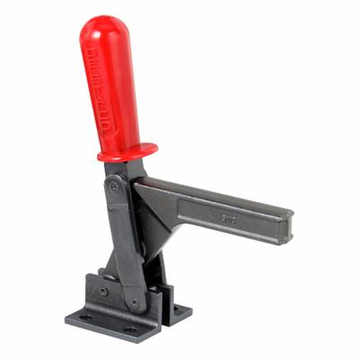 DE-STA-CO Vertical Hold-Down Clamp: Std Vertical Handle, Flange Base Mounting, 4.83 in Arm Lg - Standard Toggle Clamps