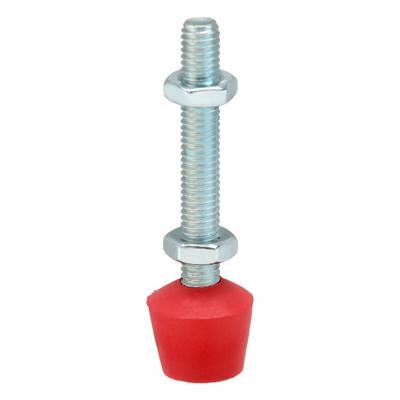 DE-STA-CO Flat Tip Spindle: Neoprene Tip, M6x1, 2 1/8 in Lg, 2 1/8 in Thread Lg - Neoprene Spindle Assemblies