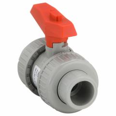 GF PIPING SYSTEMS Manual Two-Way Ball Valve: 1/2 in Size, CPVC, Straight, Socket x FNPT, Two-Piece (MPN 163375002). Key specifications — Brand: GF PIPING SYSTEMS; Handle: Lever.