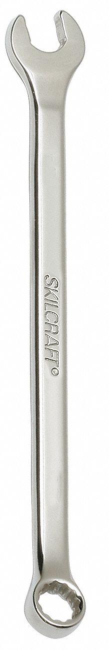 ABILITY ONE Combination Wrench: Alloy Steel, Chrome, 3/8 in Head Size, 6 1/2 in Overall Lg, Offset (MPN 5120-01-645-1903). Key specifications — attr309539: 3/8 in; attr309567: No; attr324930: ABILITY ONE.