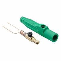 Single Pole Inline: Male, Green, 600V AC/600V DC, 140 A, Crimp Tube Termination, 15 Series (MPN 15D23-UG). Key specifications — Gender: Male; Series: 15; Brand: LEVITON.