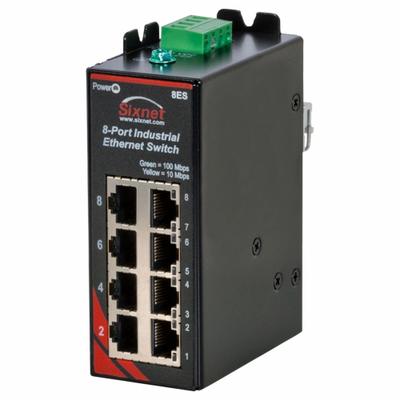 RED LION Ethernet Switch: Unmanaged, DIN Rail, 8 Ports, RJ45, 10/100 Base-TX - DIN Rail-Mount Ethernet Switches