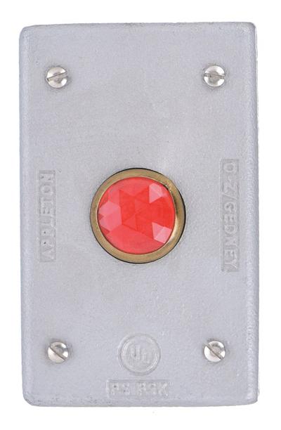 APPLETON ELECTRIC Weatherproof Cover: Aluminum, FD/FS, Pilot Lamps, 1 Gangs - Aluminum & Zinc Weatherproof Electrical Box Covers