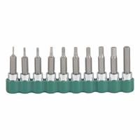 SK PROFESSIONAL TOOLS Socket Bit Set: 1 - 25 Pieces, 1/4 in Drive Size, 10 Pieces, SAE (MPN 19731). Key specifications — attr1216280: Replaceable Insert; attr1216283: SK PROFESSIONAL TOOLS; attr1225718: 1/16 in to 1/4 in; attr1227491: 1/4 in.