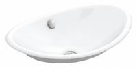KOHLER Bathroom Sink: White, Cast Iron, 20 3/4 in Overall Lg, 14 1/4 in Overall Wd, 0 Faucet Holes (MPN K-5403-W-0). Key specifications — Brand: KOHLER; Color: White; Sink Material: Cast Iron.