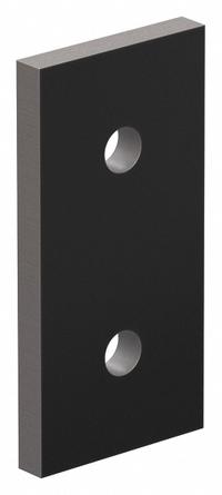 Straight Flat Plate: Straight Flat Plate, 15 Series, 1/4 in x 1 1/2 in x 3 in, For 21/64 in Slot Wd (MPN 4307-BLACK). Key specifications — Material: Aluminum; Brand: 80/20; Finish: Anodized.