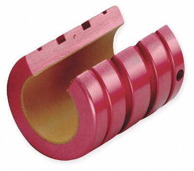 PBC LINEAR Standard Linear Bearing: 1 1/2 in Inside Dia, 3 in Lg, FLN, Frelon Gold - Open Linear Plain Bearings for Harsh & Washdown Environments