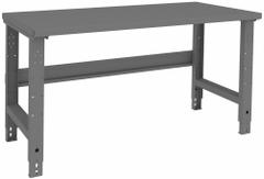 TENNSCO Workbench: Adj Ht, Steel, 60 in x 30 in, 2,500 lb Overall Load Capacity, Gray (MPN WBA-1-3060S). Key specifications — Brand: TENNSCO.