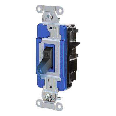 HUBBELL Wall Switch: Toggle Switch, Single Pole, Maintained, Black, 120/277V AC - Toggle Wall Switches