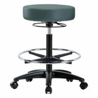 Stool: Vinyl, Ht Range 24 1/2 in to 34 1/2 in, 17 in Seat Wd, 17 in Seat Dp, 0 Glides, 5 Casters (MPN BR-VHBSO-RG-CF-RC-8546). Key specifications — Brand: APPROVED VENDOR; Foot Support: Yes; Base Material: Fiberglass; ESD-Safe: Not ESD Safe; Number of Casters: 5.
