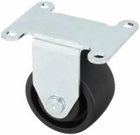 APPROVED VENDOR Plate Caster: Rigid, No Brake, Nylon, 3 in Wheel Dia, 1 5/8 in Wheel Wd, Hole, Ball (MPN P10HR-NG030K-P-ZN). Key specifications — Wheel Bearing Type: Ball; Wheel/Tread Color: Black; Brand: APPROVED VENDOR; Caster Type: Rigid.