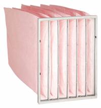 GRAINGER Pocket Air Filter: 24 in x 20 in x 22 in, MERV 13, Pink, Synthetic, 6 Pockets (MPN 2JVE7). Key specifications — Display Sell UOM: EA; Brand: GRAINGER; Media Material: Synthetic; Performance Rating: MERV 13.