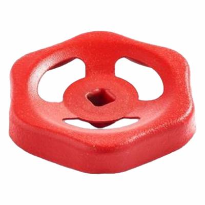 JW WINCO Valve Handwheel: 6 Point, 60 mm Handle Dia, 6 mm Square Spindle, Red - 6-Lobed Valve Knobs with Square Through-Hole