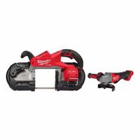 MILWAUKEE Band Saw and Grinder: 2 Tools, Braking Grinder/Portable Band Saw, 18 V DC Volt, Tool Only (MPN 2929-20, 2880-20). Key specifications — attr1176460: Braking Grinder.