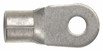 PANDUIT Ring Terminal: Bare, 3/8 in Stud Size, 4 AWG to 4 AWG Wire Sizes - Non-Insulated Ring Terminals