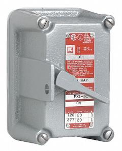 HUBBELL KILLARK Switch Cover: Tumbler Switches (MPN FXS-1C). Key specifications — attr206748: FXS-1C; attr1023121: Tumbler Switches; attr1023126: 1-Pole, 20A Switch; attr1023128: Front Cover with Switch; attr211297: HUBBELL KILLARK; attr1024199: FXS.