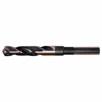 CLE-LINE Silver and Deming Drill: 1-9/64", 118° Split Point, Black & Gold HSS - High-Speed Steel Silver & Deming Drill Bits