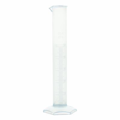 APPROVED VENDOR Graduated Cylinder: Polypropylene, 50 mL, To Contain (TC), Hexagon - Plastic Graduated Cylinders