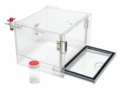 SP SCIENCEWARE Desiccator: Vacuum, Rectangular, 0.1 cu ft Capacity, Polystyrene, 10 5/8 in Overall Wd - Vacuum Desiccators