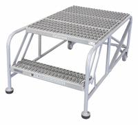 COTTERMAN Mobile Work Platform: 1.7 ft Platform Ht - Max, 24 in x 24 in, Steel, 800 lb Load Capacity (MPN 2WP2424A3B8AC1P6). Key specifications — Folding: Not Foldable; Mobility: Rolling; Components Included: Rubber Foot Pads; Use Location: Indoor; Brand: COTTERMAN; Color: Gray; Height Adjustability: Fixed Height; Includes Handrails: Handrails Not Included.