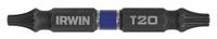 IRWIN Double Ended Driver Bit: Imperial/Metric, Power, T20 – Torx® Bit Size and Type Side 1, 2 PK (MPN IWAF32DET15T202). Key specifications — attr1132179: Hex; attr1110551: IRWIN; attr1132174: Steel.