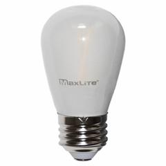 MAXLED Compact LED Bulb: Medium Screw (E26), LED, (S) Sign, S14, 2 W Watt, 2700K, Frosted, 120V AC (MPN FF2S14ND27). Key specifications — attr233510: S14; attr233525: 120V AC; attr233549: Frosted; attr518949: 2700K; attr239859: MAXLED.