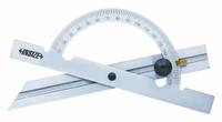 INSIZE Manual-Reading Protractor: 15 45/64 in Blade Lg, 10°to 170°, 1° Graduations, +/-0.3° Accuracy (MPN 4797-200). Key specifications — attr1182193: Steel; attr1182194: +/-0.3°; attr1182195: 15-45/64 in; attr1182198: 1°; attr1182218: INSIZE.