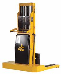 BIG JOE Stacker: 2,000 lb, 60 in Max Lifting Ht, Fixed Fork, 36 in L x 28 in W Fork, Adj Straddle (MPN IBH 2024-A5 w/ Adj. Straddle). Key specifications — Brand: BIG JOE; Lift Mechanism: Hydraulic; Width Across Forks: 28 in.