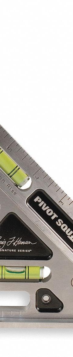 C.H. HANSON Pivot Square: 4 1/2 in Center-to-Edge Heel Wd, 1/8 in, Bottom/Top, 9 1/2 in Square Size (MPN 3060). Key specifications — attr936133: Etched; attr936134: 1/8 in; attr936137: Common Rafter Scale; attr948788: 1/8 in; attr934763: C.H. HANSON; attr984589: Inch; attr984960: Aluminum.